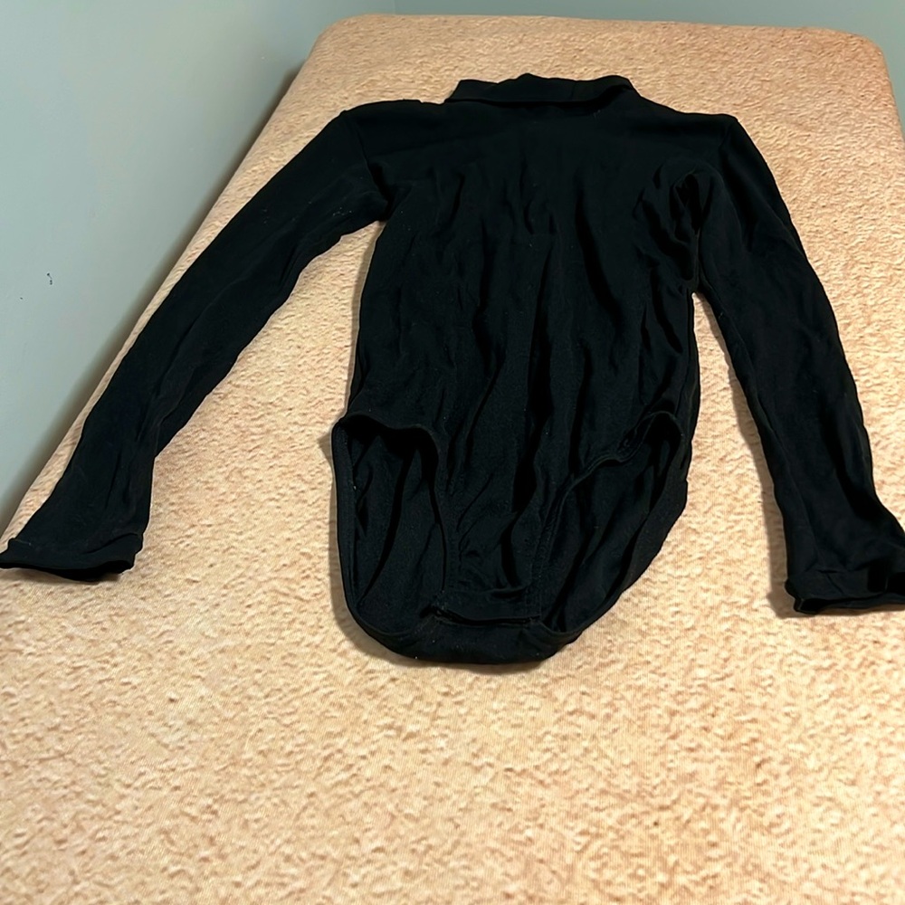 Long sleeve high neckline bodysuit